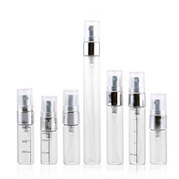 2ml 3ml 5ml Transparent portable spray bottle Perfume Glass Bottles Vials Refillable Perfume Atomizer Travel F409 Etulk