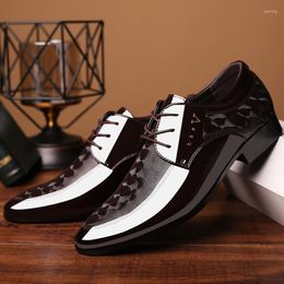 Dress Shoes Mens Oxford Shoe Men Luxury Patent Leather Wedding Pointed Classic Derbies Plus Size 48 Zapatos Hombre 2023