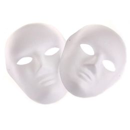 Whole- Blank White Masquerade Mask Women Men Dance Cosplay Costume Party DIY Mask High Quality309h