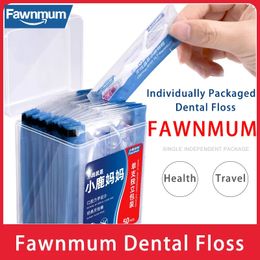 Dental Floss Fawnmum Dental Floss Convenient Box for Individually Packaged Floss Family Essential Toothpicks Floss Pick Teeth Cleaning 231007