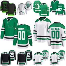 Men Women Kids Hockey 29 Jake Oettinger Jersey 23 Esa Lindell 12 Radek Faksa 2 Jani Hakanpaa 27 Mason Marchment 10 Ty Dellandrea 20 Ryan Suter Black Green White Team