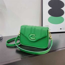 23C buckle new Bags trend fashion versatile candy Coloured small square bag single shoulder crossbody underarm for women number 793