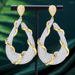 Dangle Earrings Soramoore Dubai Luxury Trendy Big Bohemia Long Pendant Earring Women Sexy Girls Jewellery Fashion Bridal Gift