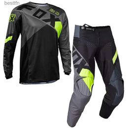 Others Apparel 2023 Motocross Racing Gear Set 180/360 FGMNT Combo Pants Men MX Dirt Bike Offroad Kits Moto Adult Blue SuitL231007