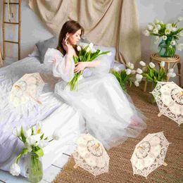 Accessories Umbrella Girls Lace Parasol Elegant Decor Bridal Veil Decorative Bride Costume Accessory Trim