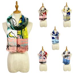 Scarf Shalw Women Wraps Hijab Foulard Female Bandana Print Large Square Satin Scarves Stoles