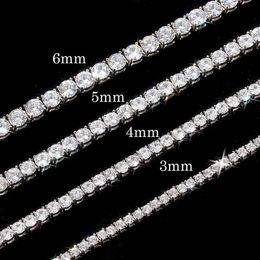 Tennis Chains Mens Necklaces Gold Silver Plated Luxury Fashion Artificial Diamond Rhinestone Hip Hop Jewellery for Women 5 6mm chain283x