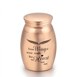 Small Keepsake Urns for Human Ashes Mini Cremation Urn Ashes Keepsake Memorial Ashes Holder - Your Wings were Ready 25x16mm181I