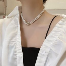 Pendants Charming Multi-layers Pearl Necklace For Lady Wedding Accessories Fashion Zircon Ball Magnetic Buckle Women Jewellery