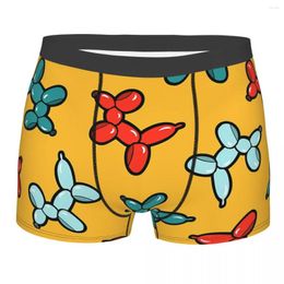 Underpants Balloon Animal Dogs Pattern In Yellow Men Boxer Briefs Highly Breathable Top Quality Birthday Gifts