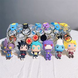 Cute Anime Keychain Charm Key Ring Fob Pendant Lovely Animes Doll Couple Students Personalised Creative Valentine's Day Gift Small Pendant DHL