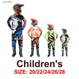 Others Apparel motocross gear set for kids Dirt Bike racing suit boy girl Downhill Pant Kits Youth children Motorcycle Off-road MX MTBL231007