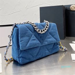 Cowboy bag Chain Bags 2023 Metallic Lady Luxury Designer Brand Fashion Shoulder Handbags Women Phone Wallets Artwork Lattice purse totes Thread