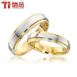 Wedding Rings Super Deal Size 314 steel Womanand Man's wedding Rings Couple Ring band ring can engraving price is for 1pcs 231006