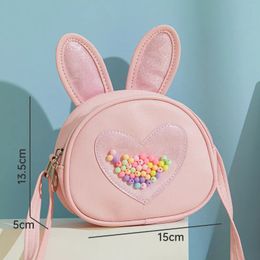 Handbags Cute Messenger Ear Girls Luxury Kids Bags Crossbody Wallet And Leather Handbags Purses Child Small For Rabbit Bags 231006