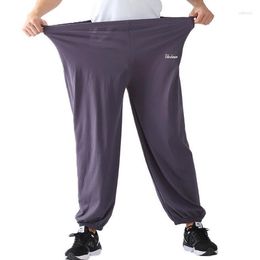 Men's Pants 2023 Large Size Male Fashion Joggers Sweat Tide Loose Home Trousers Leisure Slacks Summer Thin Bottoms