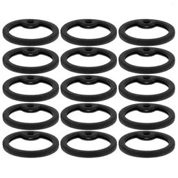 Dog Collars 15pcs Professional ID Tag Silencers Silicone Dogtag Useful Mute Circle For Pet Cat (Black)