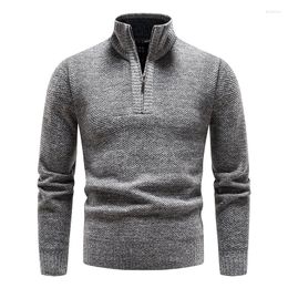 Men's Sweaters Men Mock Neck Pullover Autumn Winter Fleece Warm Turtlenecks Quality Male Outwear Cardigan Sweatercoats 3X