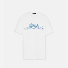 Barocco Silhouette Logo T-Shirt T-Shirt aus Baumwolle mit Aufdruck, Herren-T-Shirts, kurzärmelige T-Shirts, Sommer-Hip-Hop-Tops, T-Shirts, Streetwear | 55190