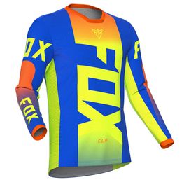 2023 Men's T-shirts Fox Selling Speed Down Mountain Bike Long Sleeved Outdoor Off-road Motorcycle Racing Cycling