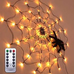 Other Event Party Supplies LED Spider Web String Light with Remote Control 8 Modes Net Mesh Atmosphere Lamp Indoor Party Halloween Decoration 70 LED x1009