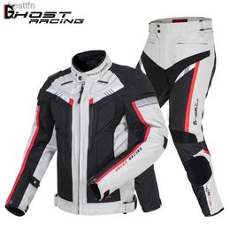 Others Apparel Motorcycle Racing Jacket Man Waterproof Dirt Bike Suit Pants Set With Protection Men Racing Suit For Spring Winter MotobikerL231007