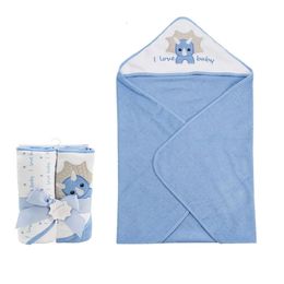 Towels Robes 2pcs/lot Baby Hooded Bath Towel Soft Cotton 76*76 cm Swimming Beach Towels Baby Shower Gifts Kids Bath Robe 231007