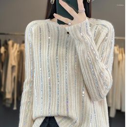 Women's Sweaters Selling Pure Wool Knitted O-Neck Pullover Sweater Fashion Foreign Short Autumn Coat Cashmere