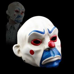 Party Masks High Quality Resin Mask Collect Halloween Joker Robber Mask Adult Clown Dark Knight Scary Masquerade Party Cosplay Costume Props Q231007