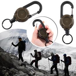 Keychains Heavy Duty Retractable Pull Badges ID Reel Carabiner Aviation Key Cable Chain Keychain Recoil L7M3