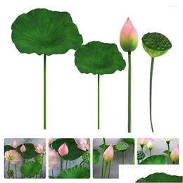 Decorative Flowers Wreaths Frogs Decor Leaf Creative Home Flower Arrangement Prop Decorations Drop Delivery Garden Festive Party Suppl Dhkco