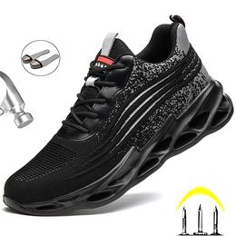 Work Boots Safety Steel Toe Shoes Men Sneakers Indestructible for Cap Male 230922