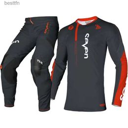 Others Apparel 2023 SEVEN Rival Black Motocross Gear Set Off Road MX Set Dirt Bike Suit Motorcycle Clothing Moto ComboL231008