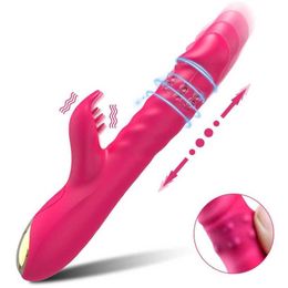 vibrator sex toys for women g Spot women Sex Toy Vagina Clitoral Massager Powerful Vibration Telescopic Rotation Licking Machine