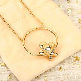 2023 Luxury quality Charm pendant necklace with doll shape in 18k gold plated drop earring have stamp box PS4579A