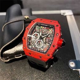 Movement watch Richamilles Cassie Wine wrist Rm50-03 Super Fashion Advanced Sense mechanical chronograph Bucket Male Red Devil Men's Waterproof Amazing LY PEN2