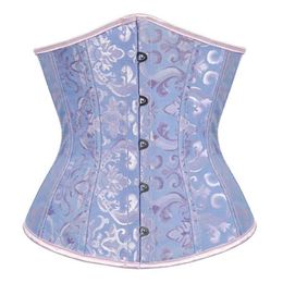 Sexy Corset Underbust Waist Cincher Corsets Gothic Corset Top Bustier Plus Size Corpete Corselet Black White Red Blue S-6XL2541