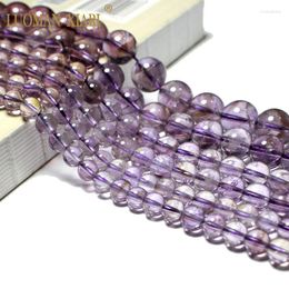 Loose Gemstones LUOMAN XIARI Top Natural Clearly Amethyst Round Gemstone Beads For Jewellery Making Diy Bracelet Necklace Material 15''