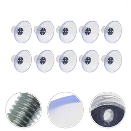 Hooks 10 PCS Screw Suction Cup Heavy Duty Clothes Hanger Powerful Suckers Furniture Cups Hook Transparent Plastic
