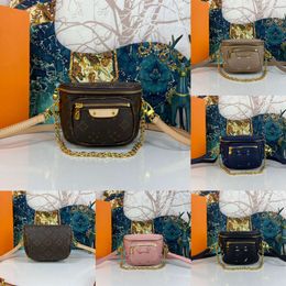 Luxuriöse Designer-Handtaschen, Mini-Umhängetaschen für Damen, geprägtes echtes Leder, Vintage-Retro-Hüfttasche, Messenger-Ketten-Umhängetasche, Brusttaschen, Abendtaschen, Geldbörsen