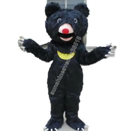 Black Bear Mascot Costume High Quality Cartoon theme character Carnival Adults Size Christmas Birthday Party Fancy Outfit