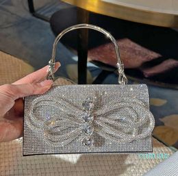 Luxury Diamonds Box Bag Shinny Rhinestone Shoulder Crossbody Evening Party Handbags Purse Women Crystal