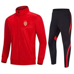 Association Sportive de Monaco Men's Tracksuits Football Wear Uniform Soccer Jacket Sportswear Quick Dry Sports Training Runn261g