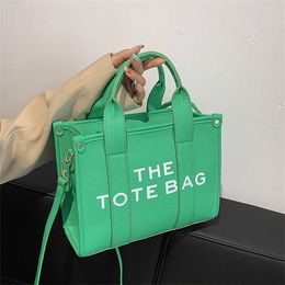 2022PU LETTER THE TOTE PRINT TREND PERSONALITY DAILY NEW STYLE WOMEN'S SINGLE SHOULDER number 849