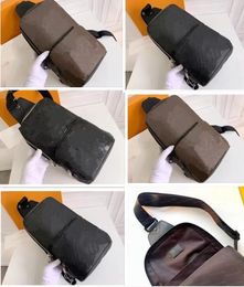 AAA Real leather Men chest bag AV. sling bag D.GRAP. N41719 travel bags MENS cross body breast shoulder pouch Compact Sporty Smart Strap Side Carry Men Body