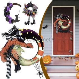 Other Event Party Supplies Halloween Wreath Decorations for Front Door Outdoor Vintage Halloween Witch Cat Rose Maple Leaf Decor Garland for Party Decor x1007