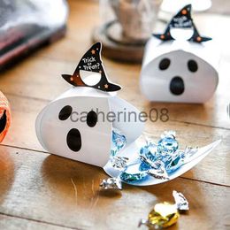 Gift Wrap Halloween Candy Box Trick or Treat Pumpkin ghost Cookies Goodie Boxes Kids favors Gift Box Halloween Party Decoration Pack bags x1007