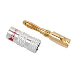 High Quality Nakamichi 24K Gold Speaker Banana Plugs Connector ZZ