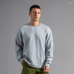 Men's Hoodies 2023 Trendy Autumn And Winter Round Neck Sweater Padded Velvet Loose Top Sportswear Plus Size Wear