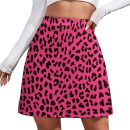 Skirts 80s Punk Aesthetic Pink Leopard Animal Pattern Mini Skirt Women's Trend 2023 For Women